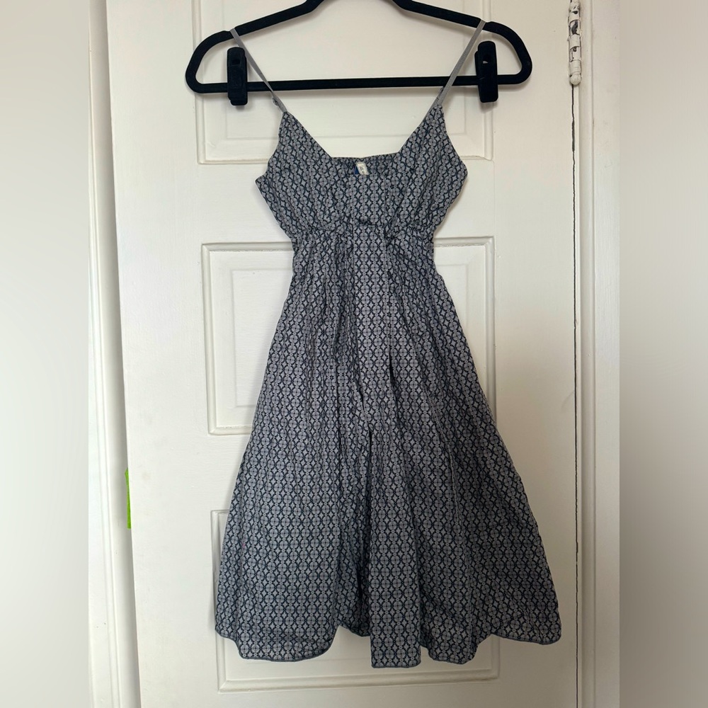 Gray spaghetti strap summer dress